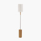 Bonham Natural Wood Veneer and Silver Metal Floor Lamp