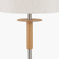Bonham Natural Wood Veneer and Silver Metal Floor Lamp