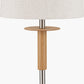 Bonham Natural Wood Veneer and Silver Metal Floor Lamp