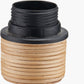 Palau Rattan Wave Floor Lamp Base with Athira 45cm Multi Chevron Design Mushroom Pleat Tapered Lamp Shade