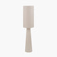 Mirissa White Slubby Handloom Fabric Floor Lamp
