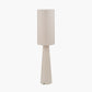 Mirissa White Slubby Handloom Fabric Floor Lamp