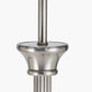 Salvatore Antique Silver Metal Floor Lamp Base with Winston 45cm Grey Handloom Tapered Lampshade