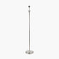 Salvatore Antique Silver Metal Floor Lamp Base with Winston 45cm White Handloom Tapered Lampshade