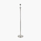 Salvatore Antique Silver Metal Floor Lamp Base with Winston 45cm White Handloom Tapered Lampshade
