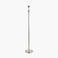 Salvatore Antique Silver Metal Floor Lamp Base with Winston 45cm White Handloom Tapered Lampshade