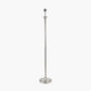Salvatore Antique Silver Metal Floor Lamp Base with Izara 45cm Cinnamon Ikat Patterned Mushroom Pleat Tapered Lampshade