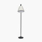 Ari Black Metal Curved Arm Floor Lamp