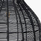 Caswell Black Rattan Cloche Non Elec Pendant