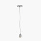 Caswell Natural Rattan Cloche Non Elec Pendant with Brushed Chrome Ceiling Fitting E27