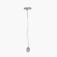 Caswell Natural Rattan Dome Non Elec Pendant with Brushed Chrome Ceiling Fitting E27