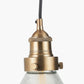 Lenox Conical Ribbed Glass with Antique Brass Fitting Elec Pendant
