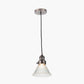 Lenox Conical Ribbed Glass with Antique Bronze Fitting Elec Pendant