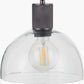 Kingston Clear Glass with Antique Bronze Fitting Elec Pendant