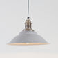 Macchiato Grey and Silver Metal Cafe Pendant