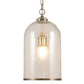 Cloche Clear Glass and Antique Brass Pendant