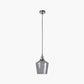 Emmanuelle Antique Silver Metal and Smoke Glass Pendant