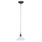 Canton Matt Black Metal and Glass Cone Pendant