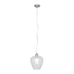 Almada Textured Clear Glass Pendant
