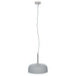 Anke Matt Grey Domed Metal Pendant