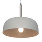 Anke Matt Grey Domed Metal Pendant