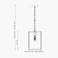Llewellyn Matt Black Metal and Glass Pendant