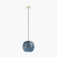 Vicenza Navy Ripple Glass Pendant