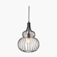 Dania Matt Black Metal Shaped Wire Pendant