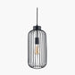 Dania Matt Black Metal Wire Tall Pendant