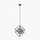 Alessio Matt Black Metal Cube Pendant