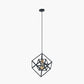 Alessio Matt Black Metal Cube Pendant