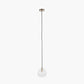 Ella Clear Ribbed Glass Teardrop Pendant