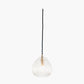 Ella Clear Ribbed Glass Teardrop Pendant