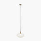 Abigail Clear Ribbed Glass Oval Pendant