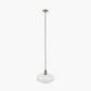 Abigail Clear Ribbed Glass Oval Pendant