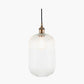 Abigail Clear Ribbed Glass Tall Pendant