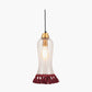 Dita Clear Organic Glass and Red Tassel Pendant