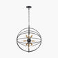 Luna Matt Black and Brushed Gold Metal Sputnik Pendant