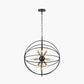 Luna Matt Black and Brushed Gold Metal Sputnik Pendant