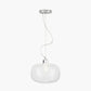 Azores Clear Textured Glass Oval Pendant