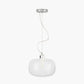 Azores Clear Textured Glass Oval Pendant