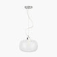 Azores Clear Textured Glass Oval Pendant