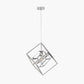 Alessio Shiny Nickel Metal Cube Pendant