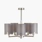 Midland Brushed Nickel and Grey Marble Effect 5 Arm Pendant