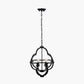 Amine Black Metal 4 Light Fleur De Lys Pendant