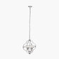 Amine Chrome Metal 4 Light Fleur De Lys Pendant