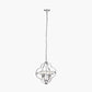 Amine Chrome Metal 4 Light Fleur De Lys Pendant
