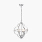 Amine Chrome Metal 4 Light Fleur De Lys Pendant