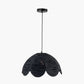Petal Scalloped Black Raffia Pendant