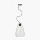 Beja Organic Shape Tall Clear Bubble Glass Pendant